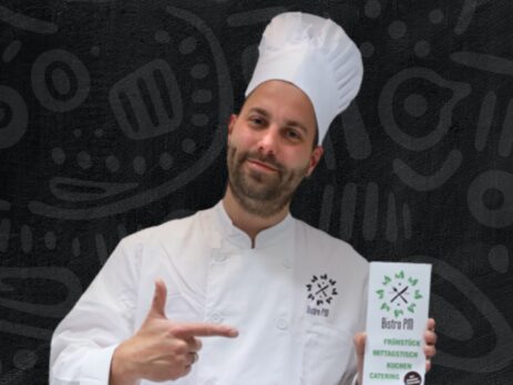 Philipp Rieder hat im Bistro PM weiterhin die Kochmütze auf. Foto: Rieder